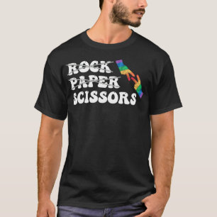 Camiseta Tesoura de Papel Rock Sensibilização LGBT para L