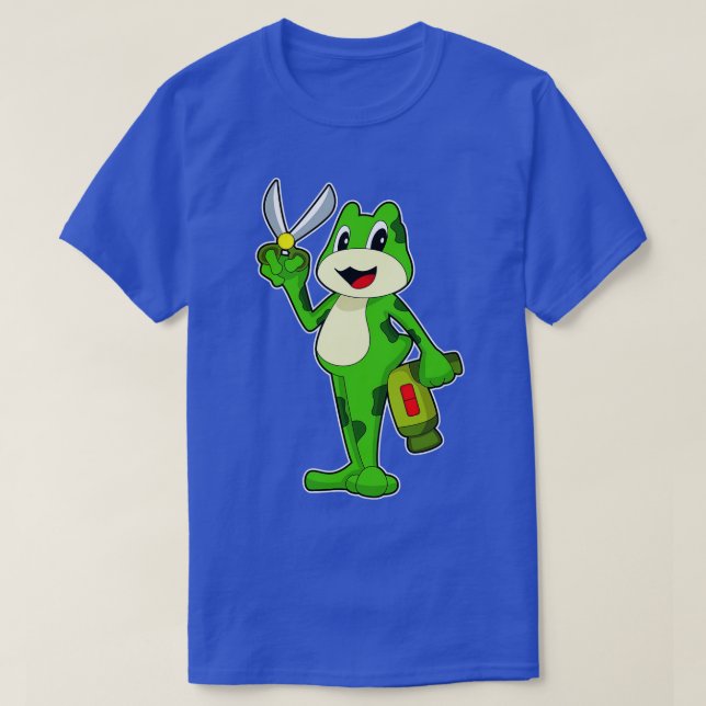 Camiseta Tesoura do cabeleireiro do sapo (Frente do Design)