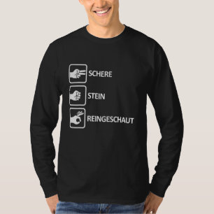 Camiseta Tesoura Pedra Reinschauta Círculo Dedo Rua da Mão