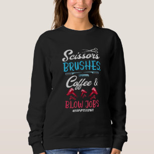 Camiseta Tesoura Pincéis Café Cabelo Hairdresser