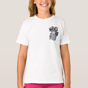 Camiseta Tesouro de Crianças no Lixo do Guaxinim Feliz