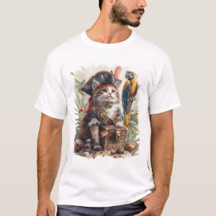 Camiseta Tesouro de Gato Pirata