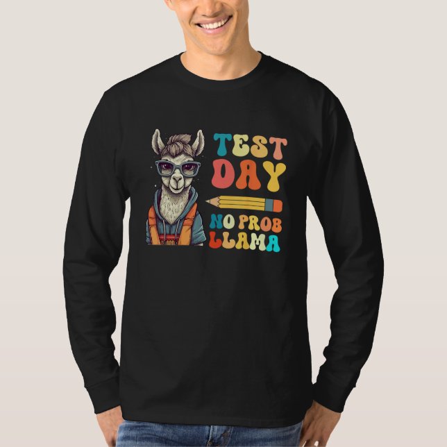 Camiseta Test Day No Prob llama Llama Teacher Testing Day (Frente)