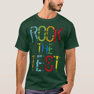 Camiseta Test Day Rock The Test Teacher Testing Day Funny T