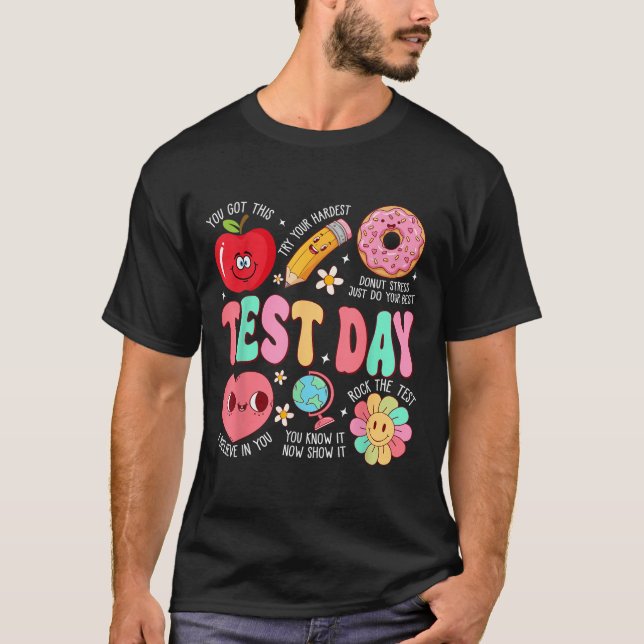 Camiseta Test Day Rock The Test Testing Day Motivational Te (Frente)
