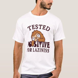 Camiseta Testado positivo para a preguiça Sloth