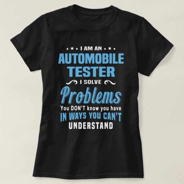 Camiseta Testador de Automóveis (Frente do Design)