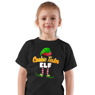 Camiseta Testador de Biscoito 3D Família de Elfo Combinando