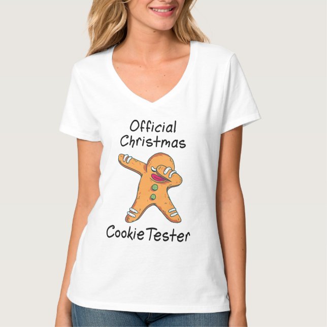 Camiseta Testador de biscoito de Natal oficial (Frente)