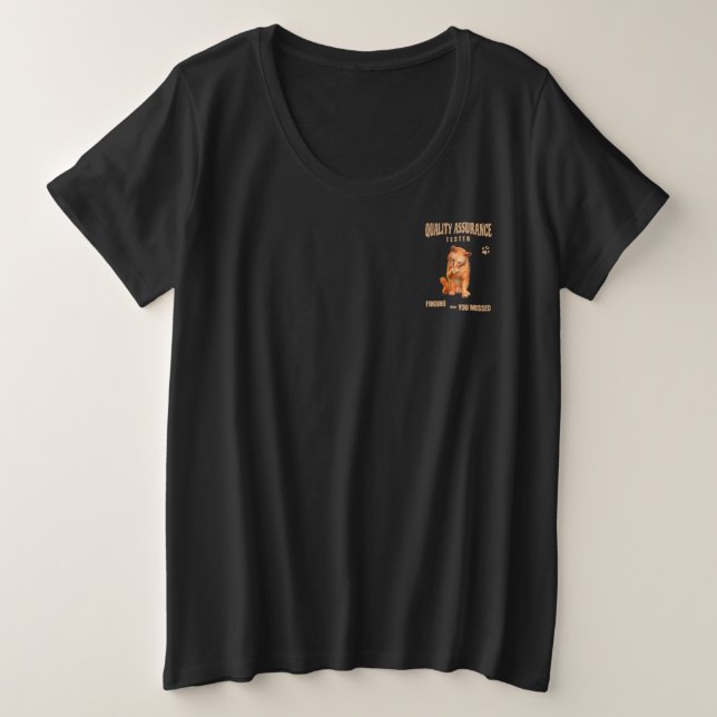 Camiseta Testador de QA Humor de Gato (Frente do Design)