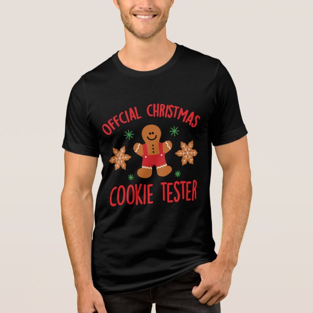 Camiseta Testador Oficial de Biscoito de Natal (Frente)
