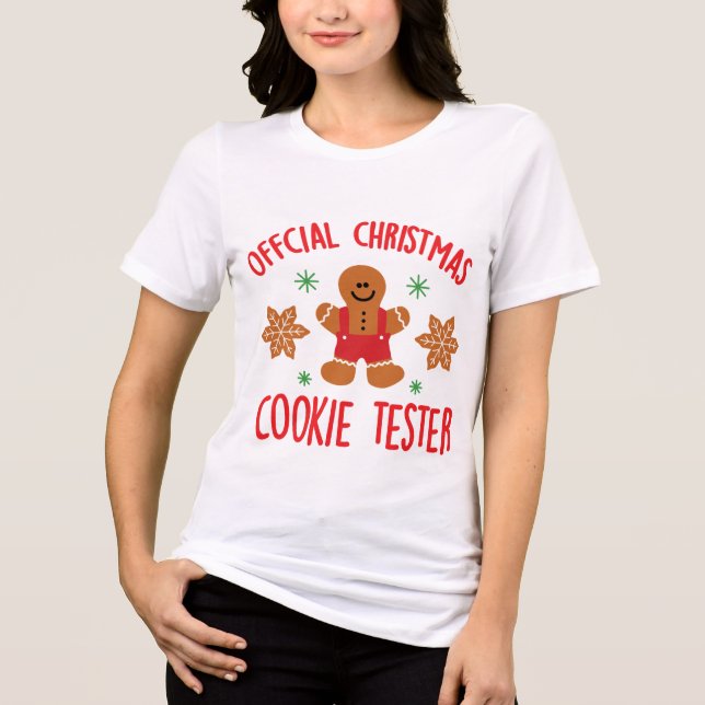 Camiseta Testador Oficial de Biscoito de Natal (Frente)