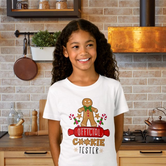 Camiseta Testador Oficial de Biscoitos Natal Férias (Criador carregado)