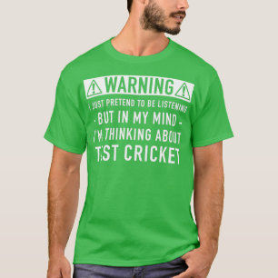 Camiseta Testar TSirt Clássico com Presente de Críquete
