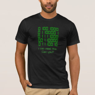 Camiseta Teste binário do geek no verde
