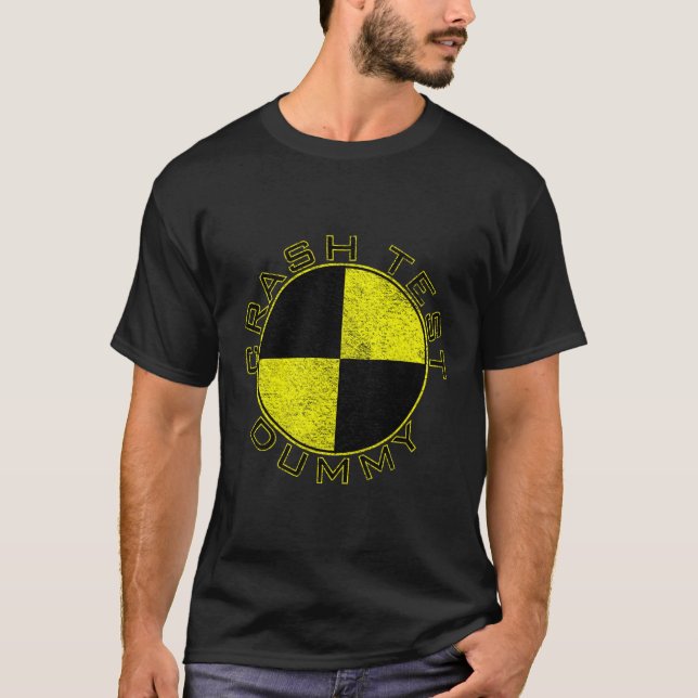 Camiseta Teste De Acidente De Pano, Finja Que Sou Um Burro  (Frente)