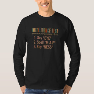 Camiseta Teste De Inteligência Diz Que O Pai Do Ness Vintag