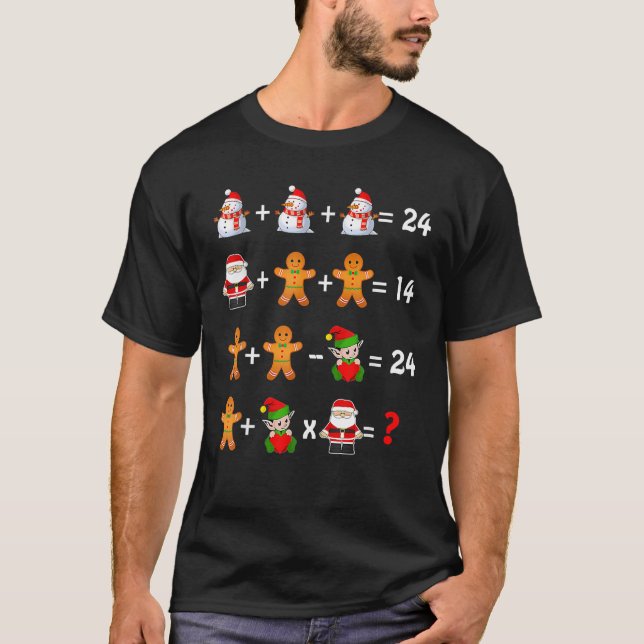 Camiseta Teste De Operações Da Ordem De Natal Do Professor  (Frente)