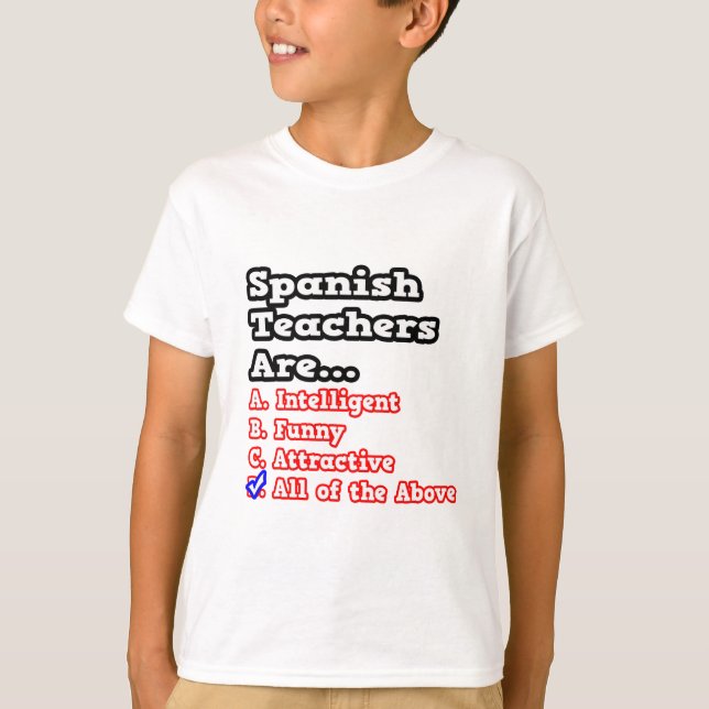 Camiseta Teste de Professores Espanhol...Piada (Frente)