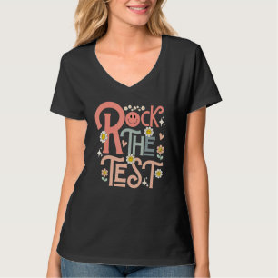 Camiseta Teste de Rocha Dia de Teste Retro Motivacional Ens