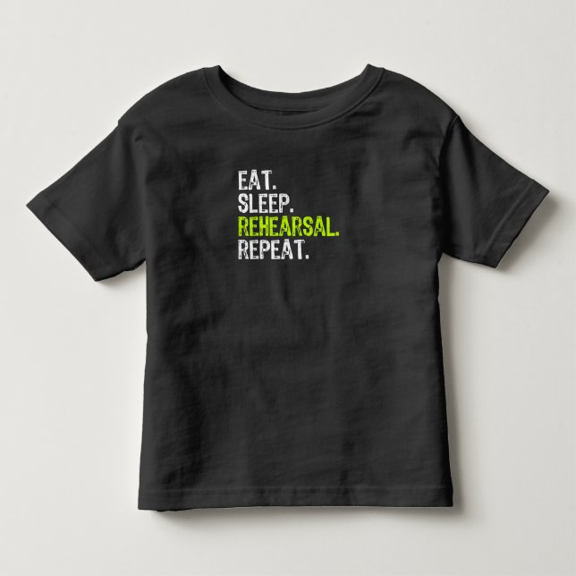 Camiseta Teste de sono Repetir Presente de Ator de Atriz (Frente)