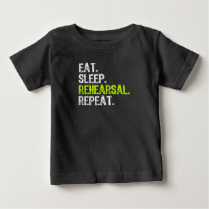 Camiseta Teste de sono Repetir Presente de Ator de Atriz