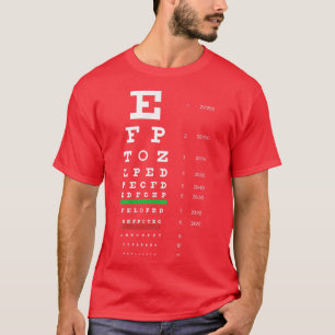 Camiseta Teste de Tabela de Snellen