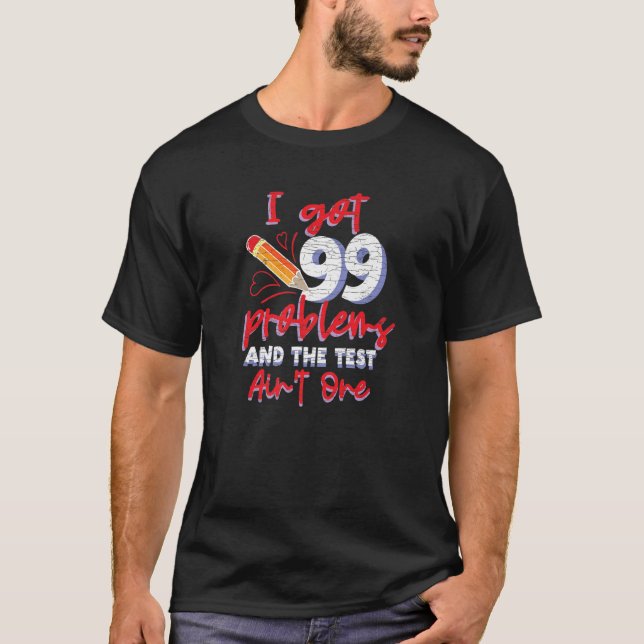 Camiseta Teste de teste do professor de exame (Frente)