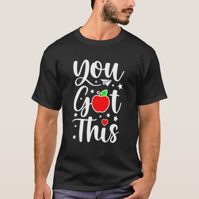 Camiseta Teste do dia agite o teste Não estresse o teste 3 (Frente)