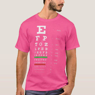 Camiseta Teste do gráfico de olhos do Snellen