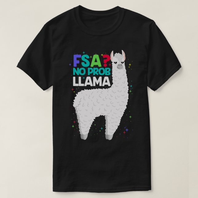 Camiseta Teste FSA Sem Prob Llama Teste de presentes de pro (Frente do Design)