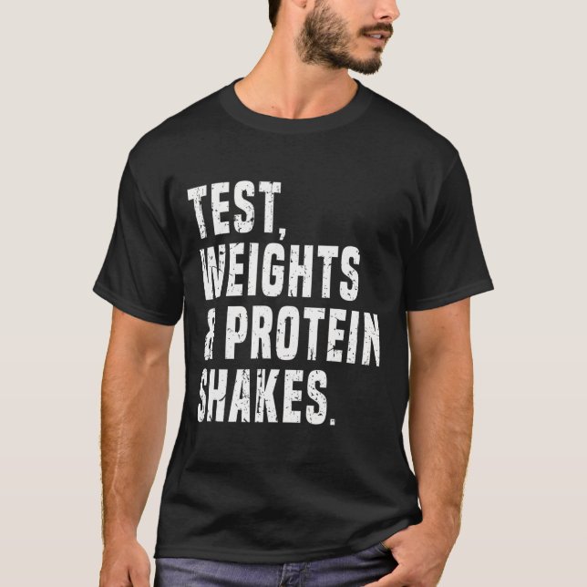 Camiseta Teste Funny Testosterona Teste Esteroide Humor Bod (Frente)