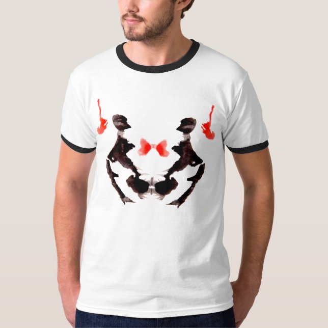 Camiseta Teste número 3 da mancha de tinta de Rorschach (Frente)