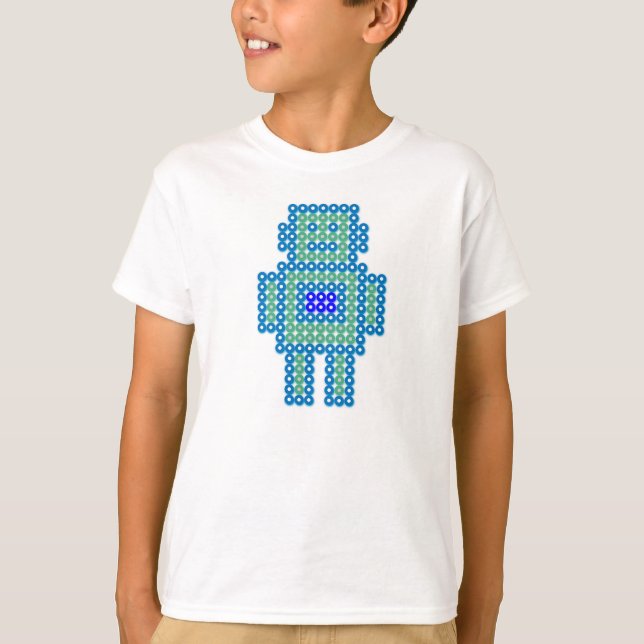 Camiseta Teste padrão #78 do robô - PrinterKids (Frente)