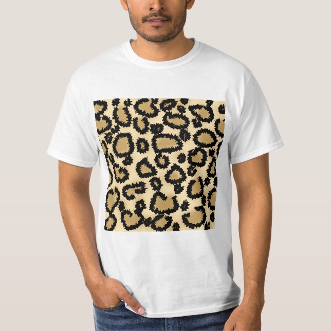 Camiseta Teste padrão, Brown e preto do impressão do (Frente)