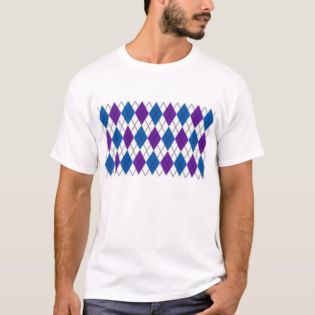 Camiseta Teste padrão de Argyle (Frente)