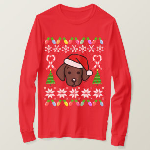 Camiseta Teste padrão do Natal do filhote de cachorro de