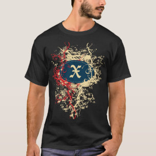 Camiseta Teste padrão do vintage com monograma X