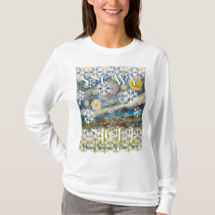 Camiseta Teste padrão feio do Natal das belas artes nevado