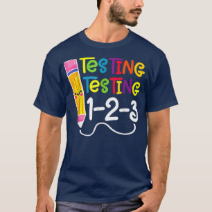 Camiseta Teste Teste 123 Teste Engraçado Dotação do Profess