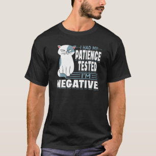 Camiseta Testei minha paciência, sou um Sarcasmo de Gato Ne