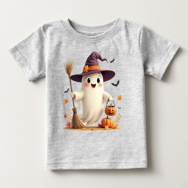 Camiseta Testemunha Bonita Fantasma Halloween Toddler T-Shi (Frente)