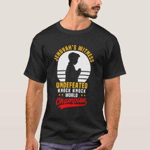 Camiseta Testemunha De Jeová Knock Knock Piada Campeão Mund