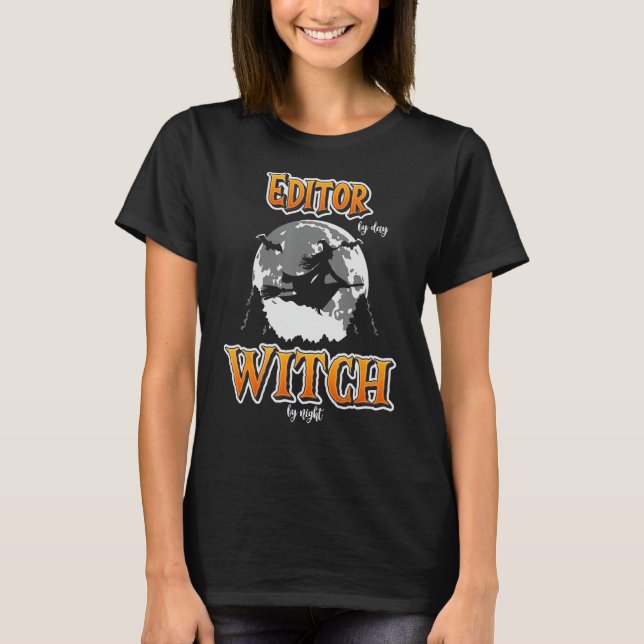 Camiseta Testemunha do Editor de Halloween, Engraçada Foto  (Frente)