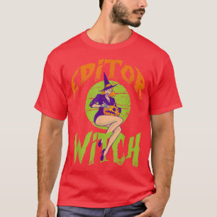 Camiseta Testemunha do Editor Engraçado Halloween