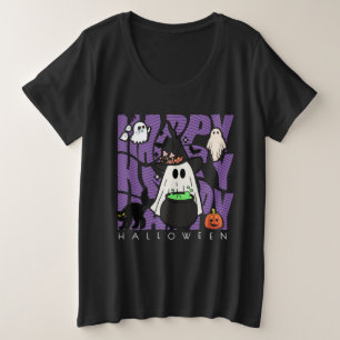 Camiseta Testemunhar Divertido Feliz Halloween Magic & Mi
