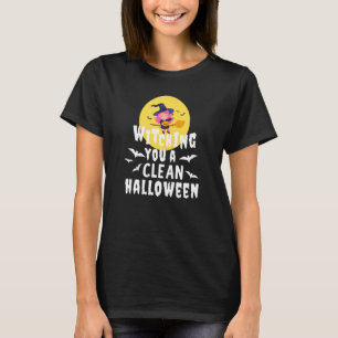 Camiseta Testemunhar Um Limpador De Casa De Halloween Em Um