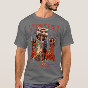 Camiseta Testemunhas Criam Café Mágico Negro Engraçado