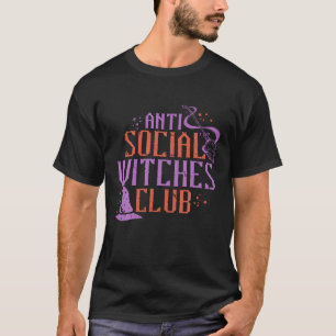 Camiseta Testemunhas de Halloween Do Anti Social Witchy Clu