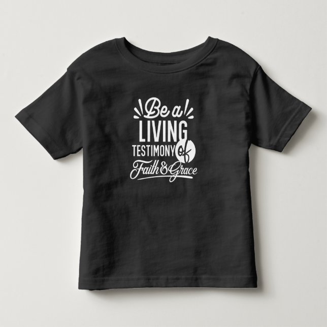Camiseta Testemunho de Vida Espiritual Citação de Fé e Graç (Frente)